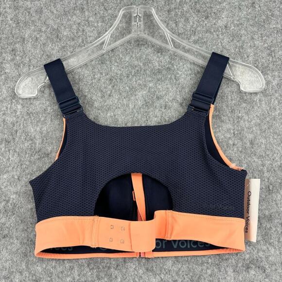 Outdoor Voices Powerhouse Sports Bra Front Zip Melon Dark Sky Blue S/M C Cup - Picture 5 of 10